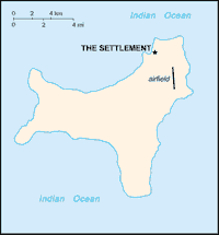 Map of Christmas Island