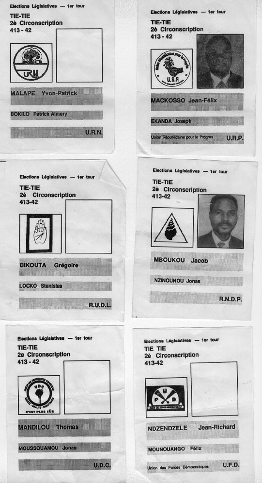Congo Brazzaville - Ballot Paper for Legislative Elections