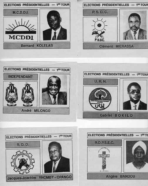 Congo Brazzaville: Ballot Paper for Presidential Elections
