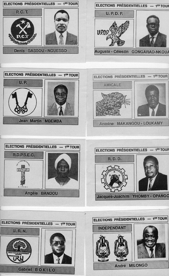 Congo Brazzaville - ballot paper