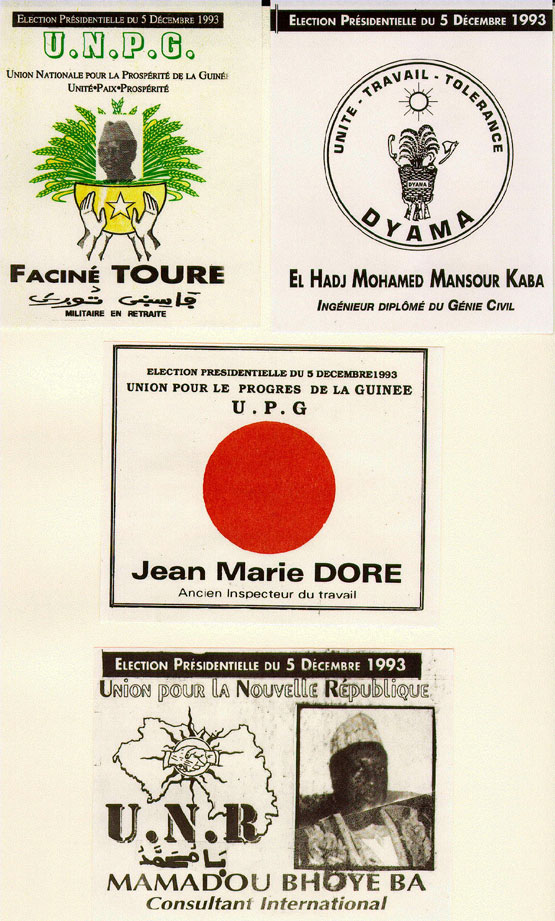 Guinea - ballot paper (pres) 1993 