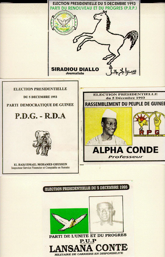Guinea - ballot paper (pres) 1993
