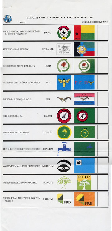 Guinea-Bissau - ballot paper