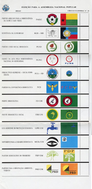 Guinea-Bissau - ballot paper