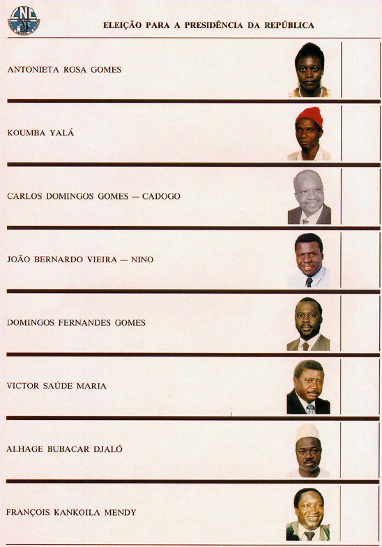 Guinea-Bissau - ballot paper