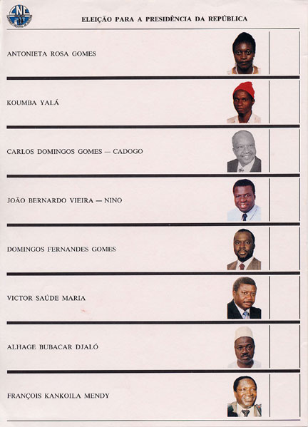 Guinea-Bissau - ballot paper