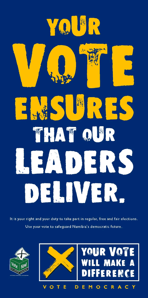 Namibia: Poster - Your vote ensures ...