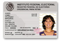 México: Credencial del elector (anverso)