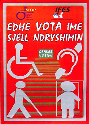 Albania: Poster by the Albanian Disability Rights Foundation [2003]