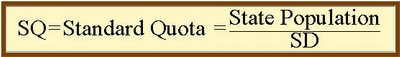 Standard Quota for Apportionment