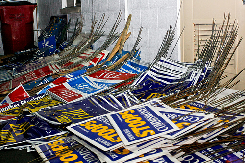 Discarded Election Signs