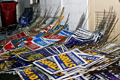 Discarded Election Signs