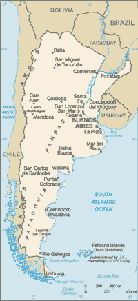 Map of Argentina (small)
