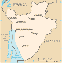 Map of Burundi (small)