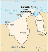 Map of Brunei Darussalam (small)