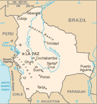 Map of Bolivia (small)