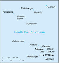 Map of Cook Islands (small)