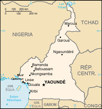Carte du Cameroun