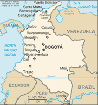 Map of Colombia (small)