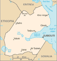 Map of Djibouti (small)