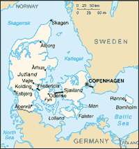 Map of Denmark (small)