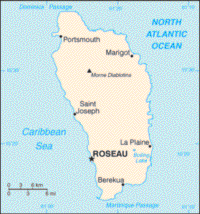 Map of Dominica (small)