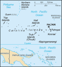 Map of Micronesia, Federated States of (small)