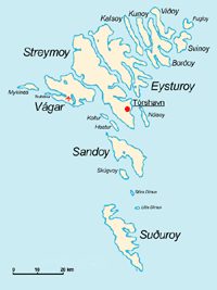 Map of Faroe Islands (small)