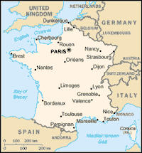Map of France (small)