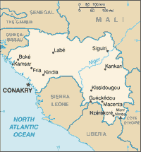 Map of Guinea (small)