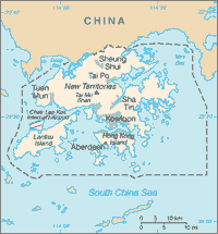 Map of Hong Kong (small)