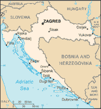 Map of Croatia (small)