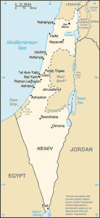 Map of Israel (small)