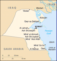 Map of Kuwait (small)