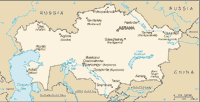 Map of Kazakhstan (small)