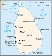 Map of Sri Lanka (small)