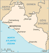 Map of Liberia (small)