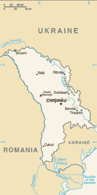 Map of Moldova, Republic of (small)