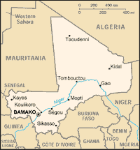Map of Mali (small)