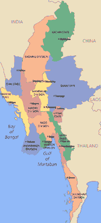 Map of Burma (Myanmar) (small)