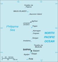 Map of Northern Mariana Islands (small)