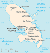 Map of Martinique (small)