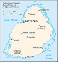 Map of Mauritius (small)