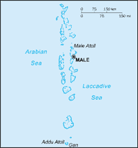 Map of Maldives (small)