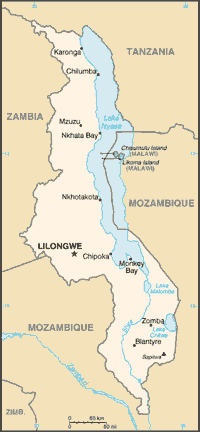 Map of Malawi (small)