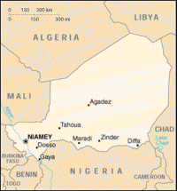 Map of Niger (small)