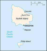 Map of Norfolk Islands (small)