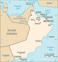 Map of Oman (small)