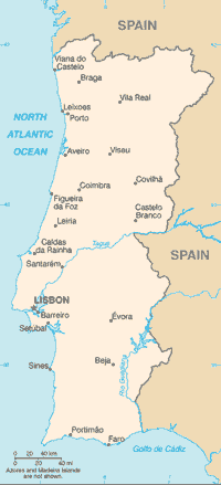 Map of Portugal (small)