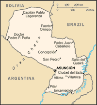 Map of Paraguay (small)